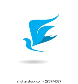 flat bird symbol or sign vector illustration