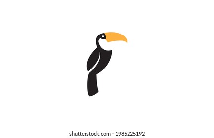  símbolo taucan de pájaro plano símbolo vector ilustración de icono gráfico