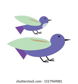 Flat Bird vector design template