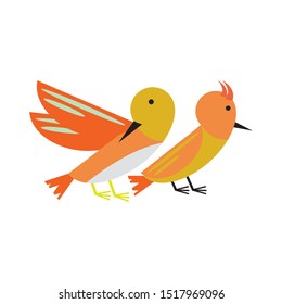 Flat Bird vector design template