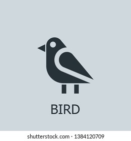 Flat bird vector icon. Bird illustration for web, mobile apps, design. Bird vector symbol.