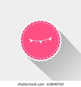 flat birthday flag icon