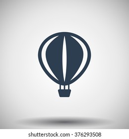 Flat black Air Balloon icon