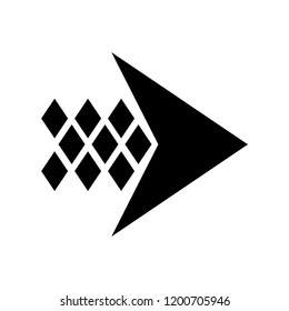 Flat Black Arrow Icon