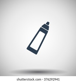 Flat black Baby Bottle icon