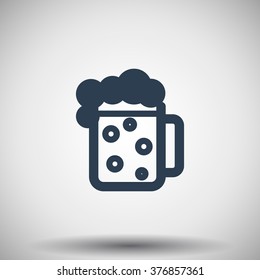 Flat black Beer icon