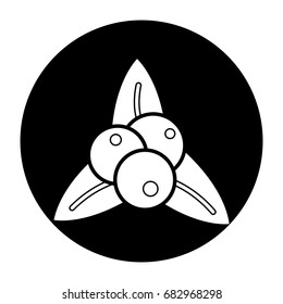 flat black berry icon