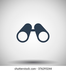 Flat black Binoculars icon