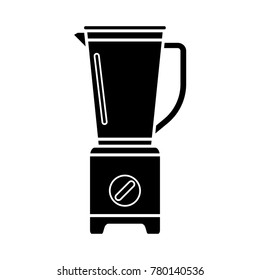Flat black blender juicer icon