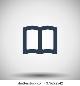 Flat black Book icon