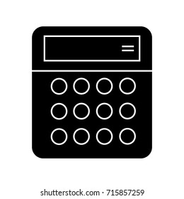 Flat black Calculator icon