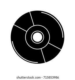 Flat black CD icon