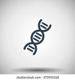 Flat black Dna icon