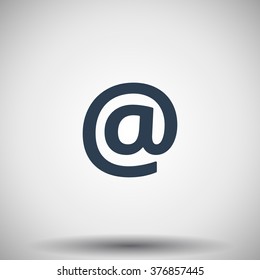 Flat black E-Mail icon
