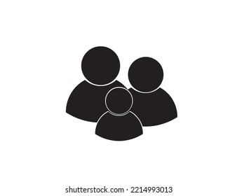 Icono de la familia negra plana. Imagen del vector