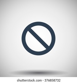 Flat black Forbidden icon
