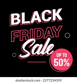  flat black Friday Instagram posts collection, Instagram post, sale social media banner template with black background
