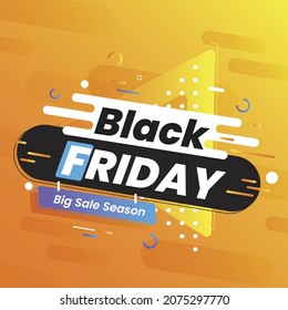 flat black friday memphis design vector design illustration