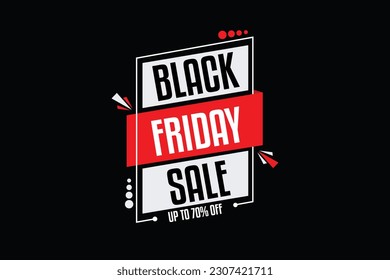 Flat black friday sale background