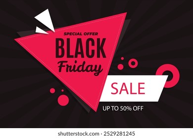 flat black Friday sale background. sales banner template