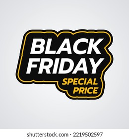 Flat black friday stickers symbol vector