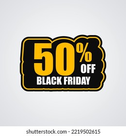 Flat black friday stickers symbol vector