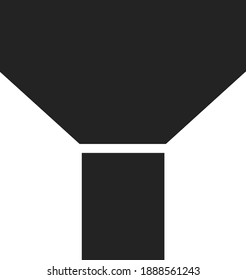 Flat Black Funnel Concept Illustrated Icon