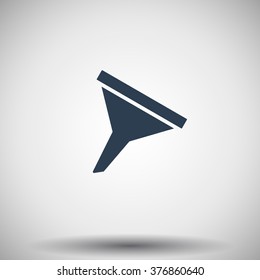 Flat black Funnel icon