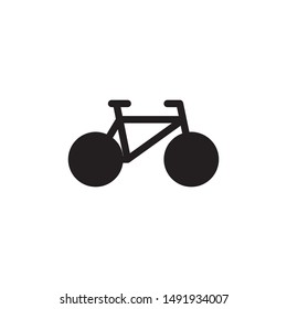 flat black glyph bicycle icon. Logo element illustration. bicycle design. vector eps 10 . biking sport concept. Can be used in web and mobile
