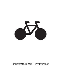 flat black glyph bicycle icon. Logo element illustration. bicycle design. vector eps 10 . biking sport concept. Can be used in web and mobile