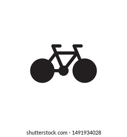 flat black glyph bicycle icon. Logo element illustration. bicycle design. vector eps 10 . biking sport concept. Can be used in web and mobile