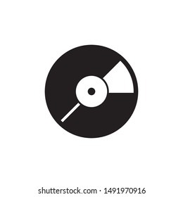 flat black glyph cd disk icon. Logo element illustration. cd disk design. vector eps 10 .cd disk concept. Can be used in web and mobile . 