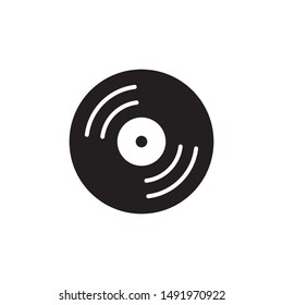 flat black glyph cd disk icon. Logo element illustration. cd disk design. vector eps 10 .cd disk concept. Can be used in web and mobile . 