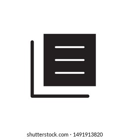 flat black glyph copy file icon. Logo element illustration. copy file design. vector eps 10 . copy file concept. Can be used in web and mobile . 
