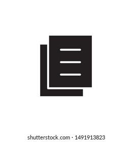 flat black glyph copy file icon. Logo element illustration. copy file design. vector eps 10 . copy file concept. Can be used in web and mobile . 