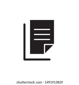 flat black glyph copy file icon. Logo element illustration. copy file design. vector eps 10 . copy file concept. Can be used in web and mobile . 