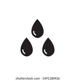 flat black glyph drop water icon. Logo element illustration. drop water design. vector eps 10 . drop water concept. Can be used in web and mobile . 