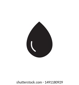 flat black glyph drop water icon. Logo element illustration. drop water design. vector eps 10 . drop water concept. Can be used in web and mobile . 