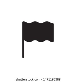 flat black glyph flag icon. Logo element illustration. flag design. vector eps 10 . flag concept. Can be used in web and mobile . 
