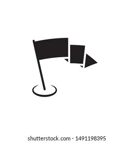 flat black glyph flag icon. Logo element illustration. flag design. vector eps 10 . flag concept. Can be used in web and mobile . 