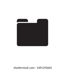 flat black glyph folder icon. Logo element illustration. folder design. vector eps 10 . folder concept. Can be used in web and mobile . 