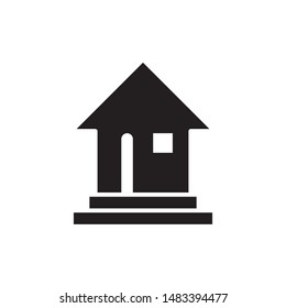 flat black glyph home icon. Logo element illustration. home design. vector eps 10 . home concept. Can be used in web and mobile . 