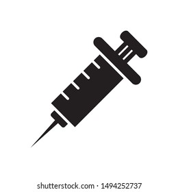 flat black glyph injection icon. Logo element illustration. injection design. vector eps 10 . injection  concept. Can be used in web and mobile . trendy simple style. 