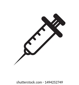 flat black glyph injection icon. Logo element illustration. injection design. vector eps 10 . injection  concept. Can be used in web and mobile . trendy simple style. 