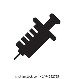flat black glyph injection icon. Logo element illustration. injection design. vector eps 10 . injection  concept. Can be used in web and mobile . trendy simple style. 