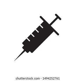 flat black glyph injection icon. Logo element illustration. injection design. vector eps 10 . injection  concept. Can be used in web and mobile . trendy simple style. 