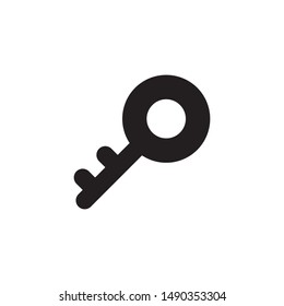flat black glyph key icon. Logo element illustration. key design. vector eps 10 . key concept. Can be used in web and mobile . 