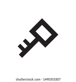 flat black glyph key icon. Logo element illustration. key design. vector eps 10 . key concept. Can be used in web and mobile . 