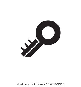 flat black glyph key icon. Logo element illustration. key design. vector eps 10 . key concept. Can be used in web and mobile . 