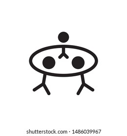 flat black glyph kid icon. Logo element illustration. kid design. vector eps 10 . kids concept. Can be used in web and mobile . 